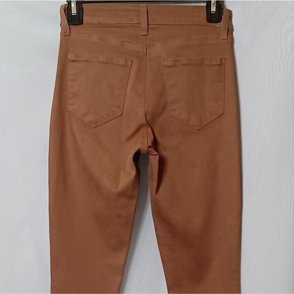 L'AGENCE MARGOT High Rise Skinny Java Coated Jeans. 25 - Picture 9 of 14